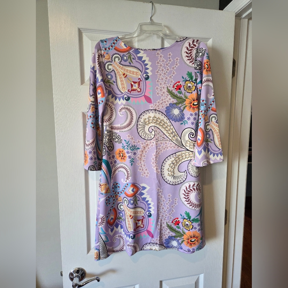 Michelle Parisou Paisley Print‎ Dress